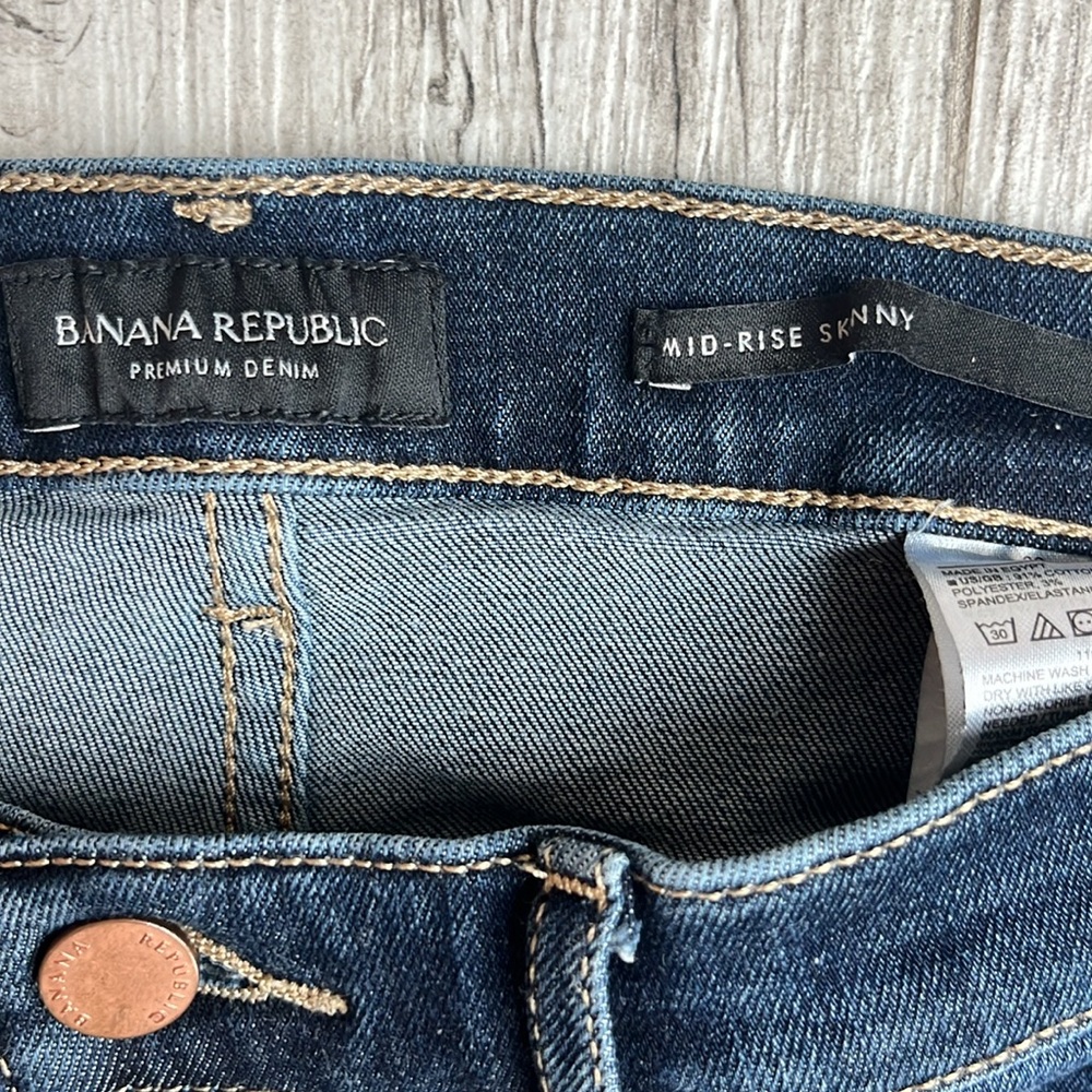 Banana Republic Women’s Jeans Mr Skinny Mid-Rise Skinny Size‎ 30 Color Blue